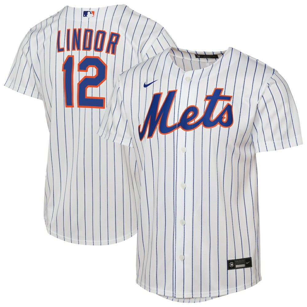 Francisco Lindor New York Mets Nike Youth Home Replica Player Jersey - White Jerseys