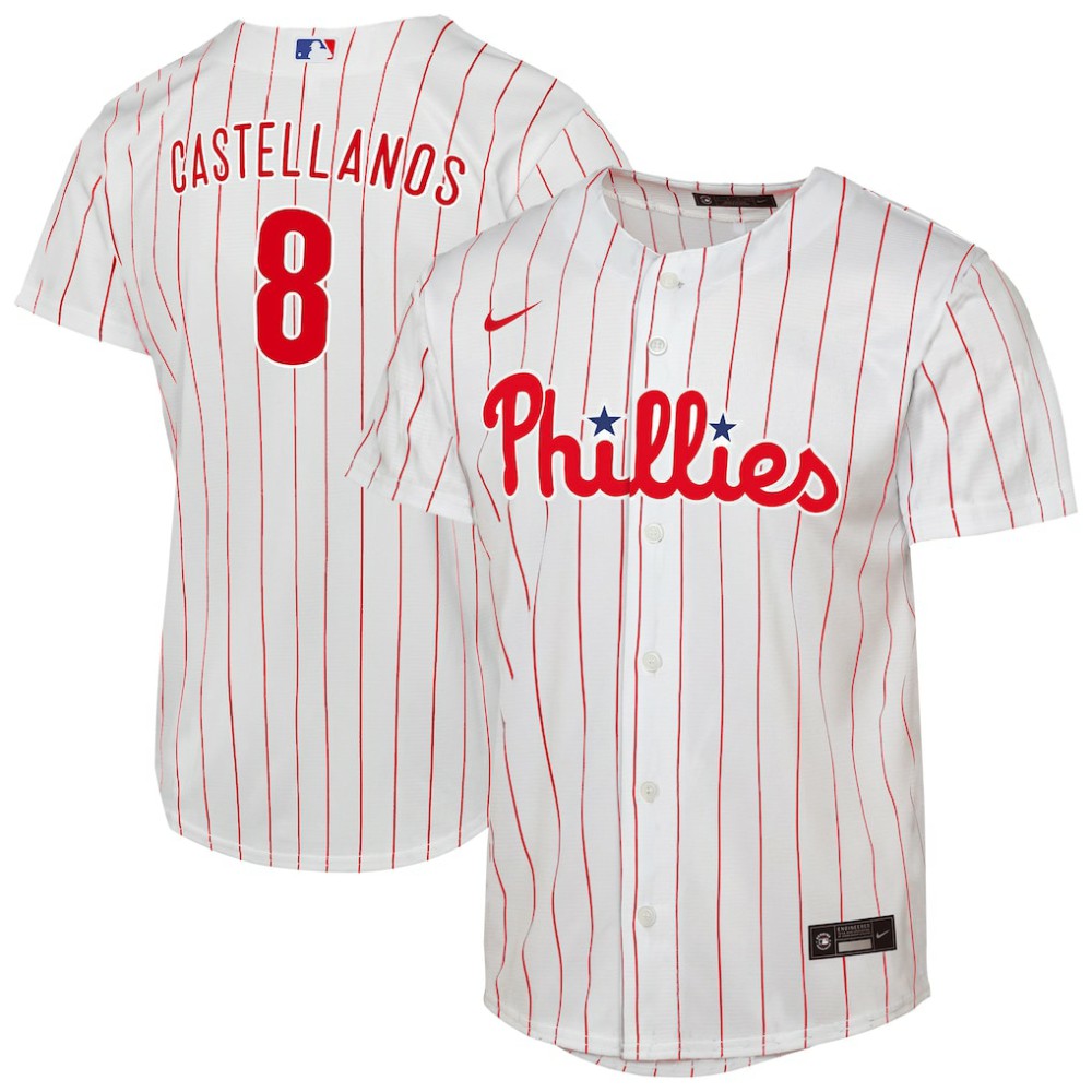 Nick Castellanos Philadelphia Phillies Nike Youth Home Replica Player Jersey - White Jerseys