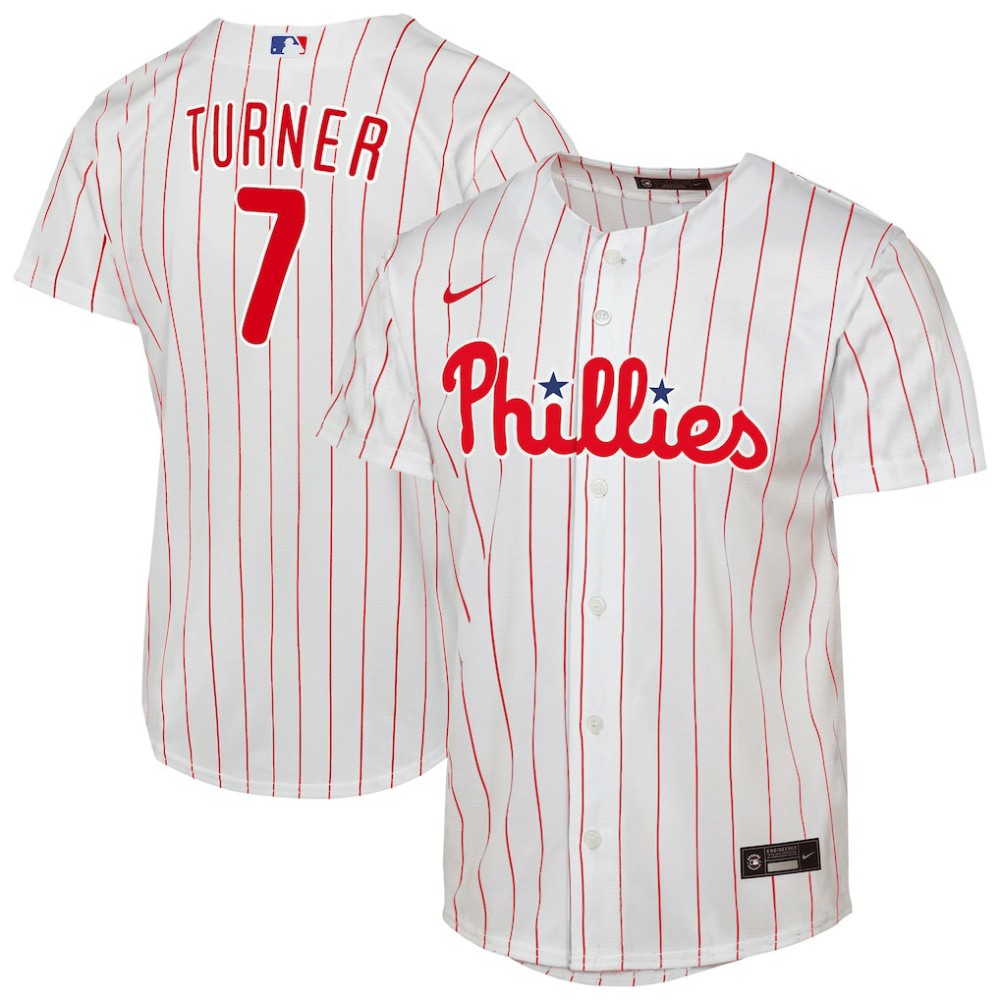 Trea Turner Philadelphia Phillies Nike Youth Home Replica Player Jersey - White Jerseys