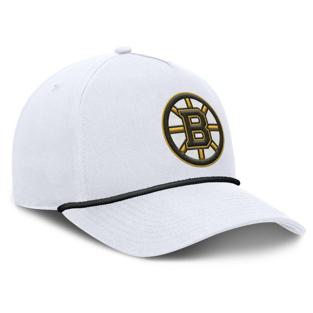 Boston Bruins Fanatics Rope A-Frame Adjustable Hat - White | US 201922902