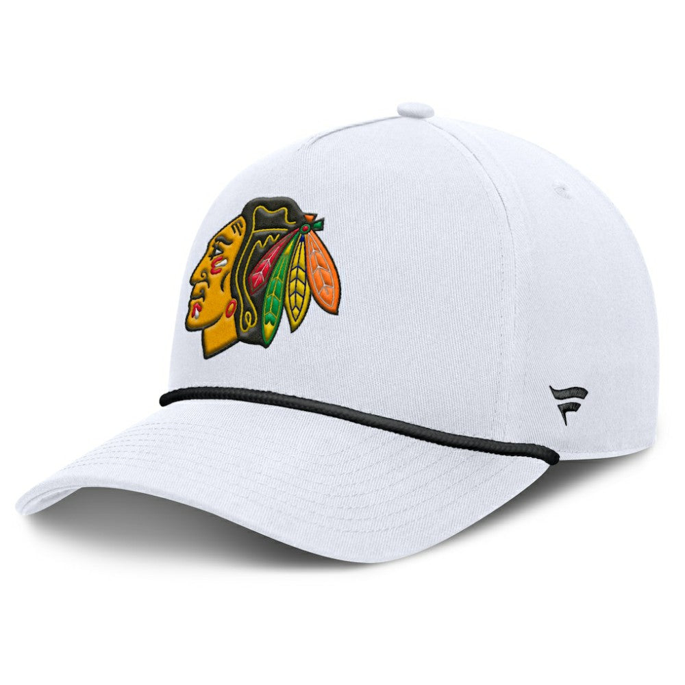 Chicago Blackhawks Fanatics Rope A-Frame Adjustable Hat - White | US 201922911