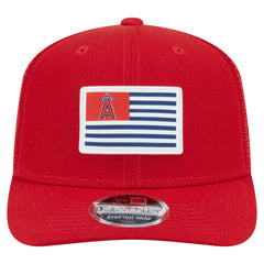 Los Angeles Angels New Era Flag 9SEVENTY Stretch-Snap Hat - Red Hats