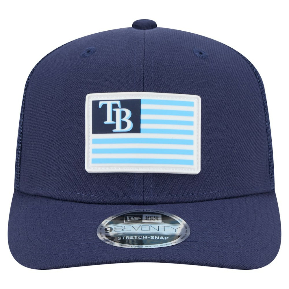 Tampa Bay Rays New Era Flag 9SEVENTY Stretch-Snap Hat - Navy Hats