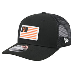 San Francisco Giants New Era Flag 9SEVENTY Stretch-Snap Hat - Black Hats