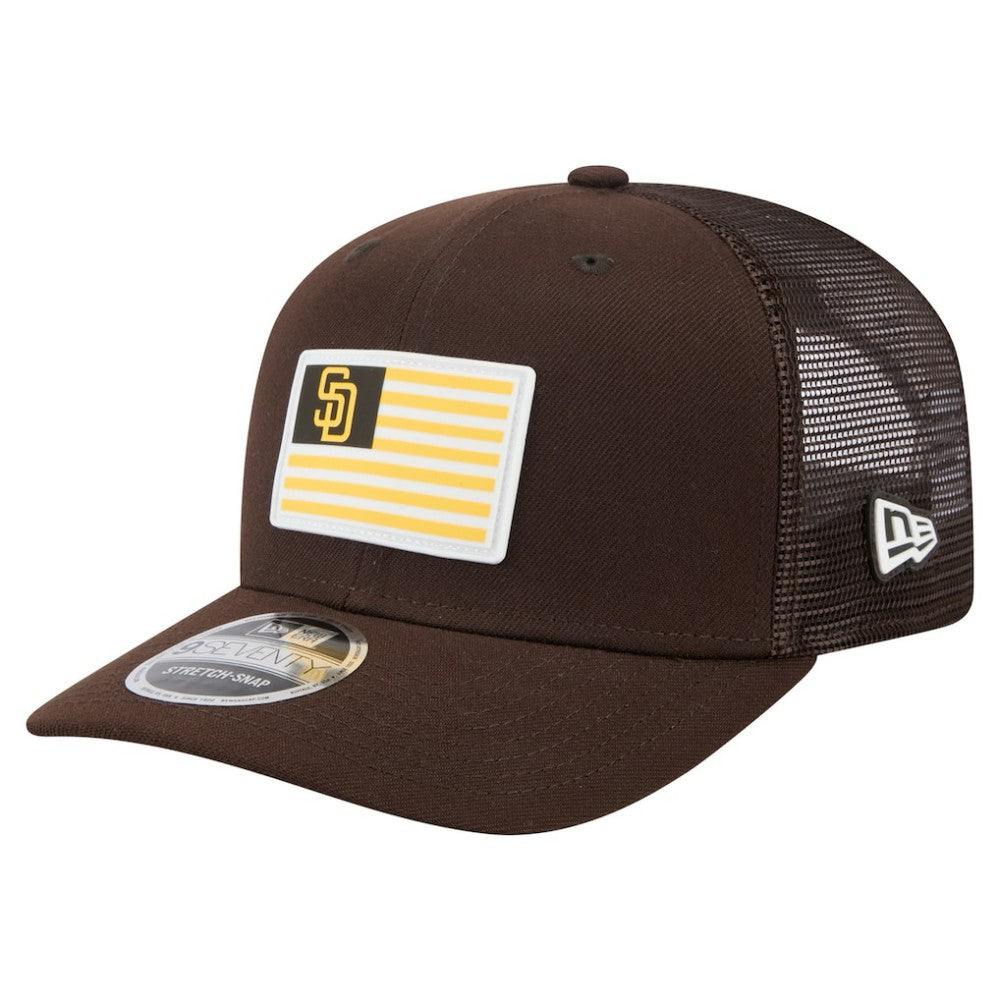 San Diego Padres New Era Flag 9SEVENTY Stretch-Snap Hat - Brown Hats