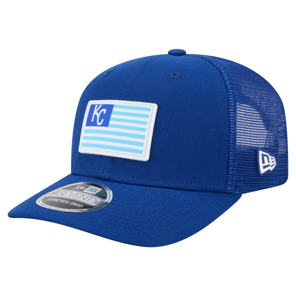 Kansas City Royals New Era Flag 9SEVENTY Stretch-Snap Hat - Royal Hats