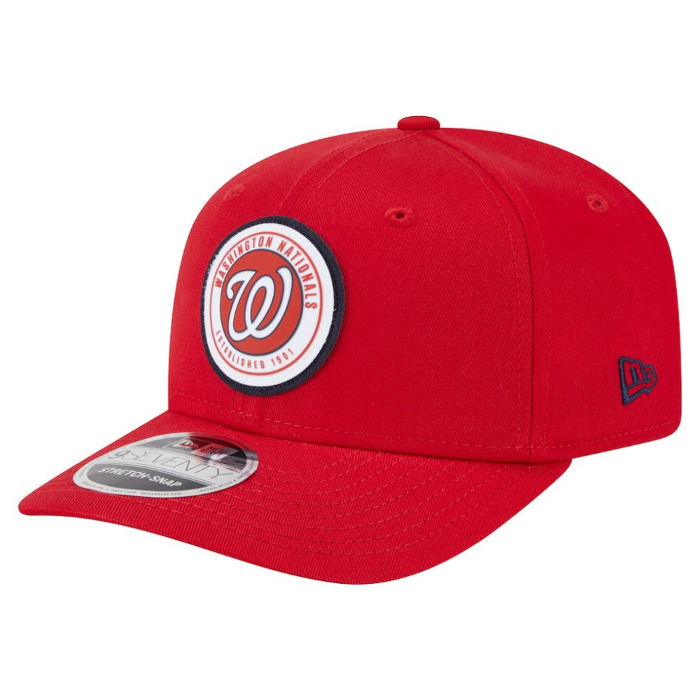 Washington Nationals New Era Circle Patch 9SEVENTY Stretch-Snap Hat - Red Hats