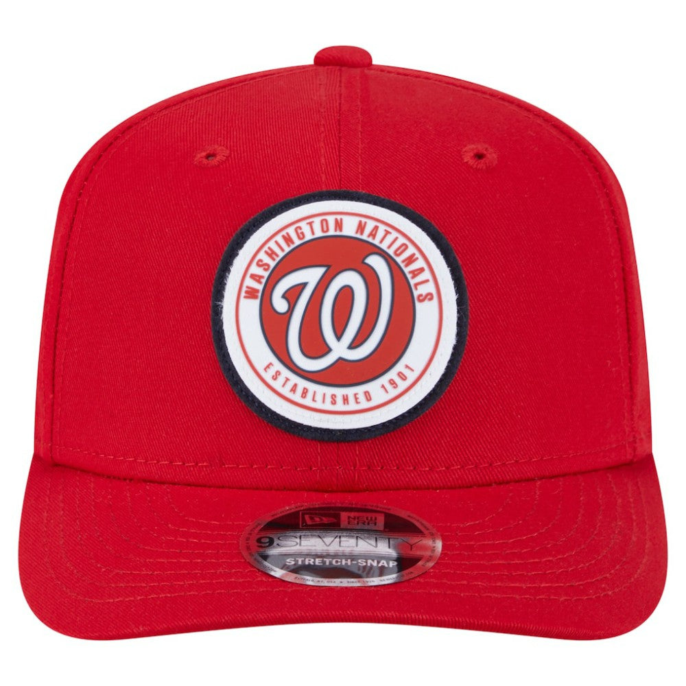 Washington Nationals New Era Circle Patch 9SEVENTY Stretch-Snap Hat - Red Hats