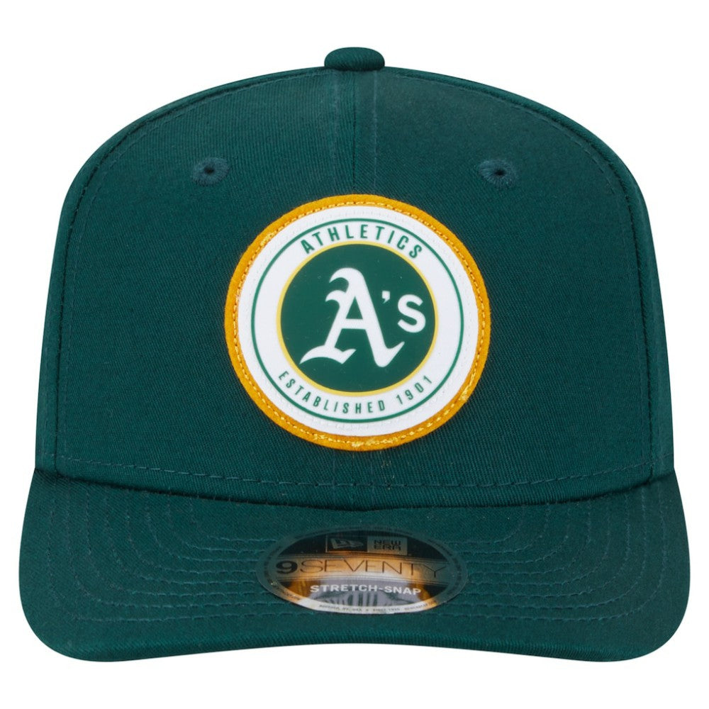 Athletics New Era Circle Patch 9SEVENTY Stretch-Snap Hat - Kelly Green Hats