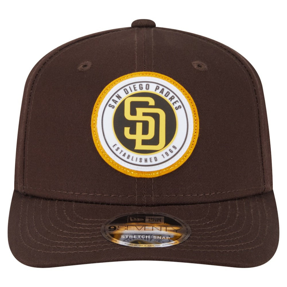 San Diego Padres New Era Circle Patch 9SEVENTY Stretch-Snap Hat - Brown Hats