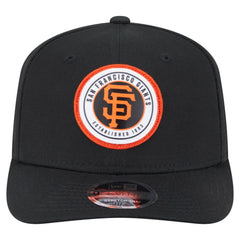 San Francisco Giants New Era Circle Patch 9SEVENTY Stretch-Snap Hat - Black Hats