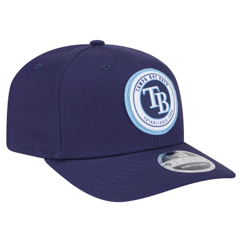 Tampa Bay Rays New Era Circle Patch 9SEVENTY Stretch-Snap Hat - Navy Hats