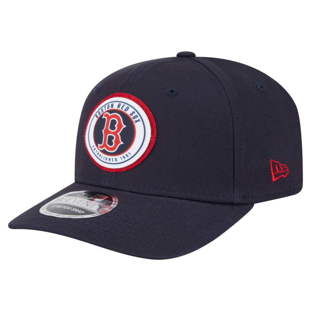 Boston Red Sox New Era Circle Patch 9SEVENTY Stretch-Snap Hat - Navy Hats