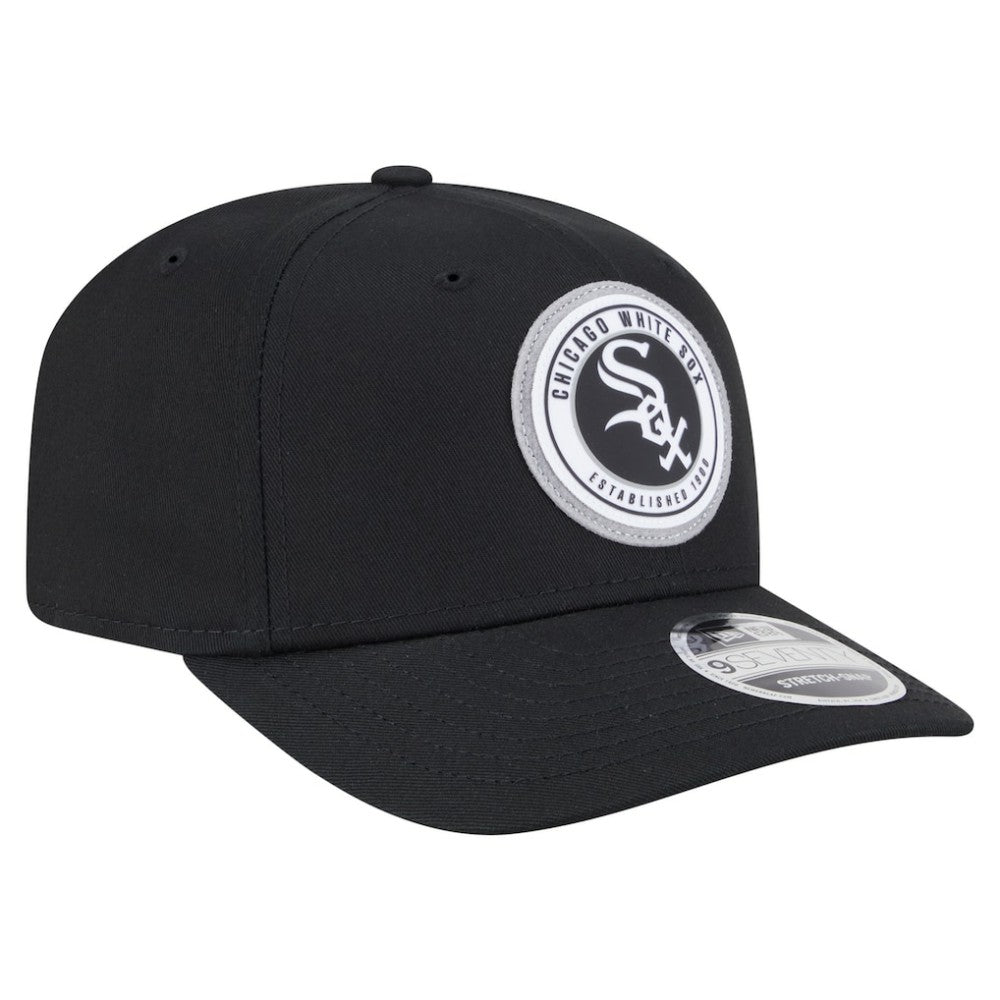 Chicago White Sox New Era Circle Patch 9SEVENTY Stretch-Snap Hat - Black Hats
