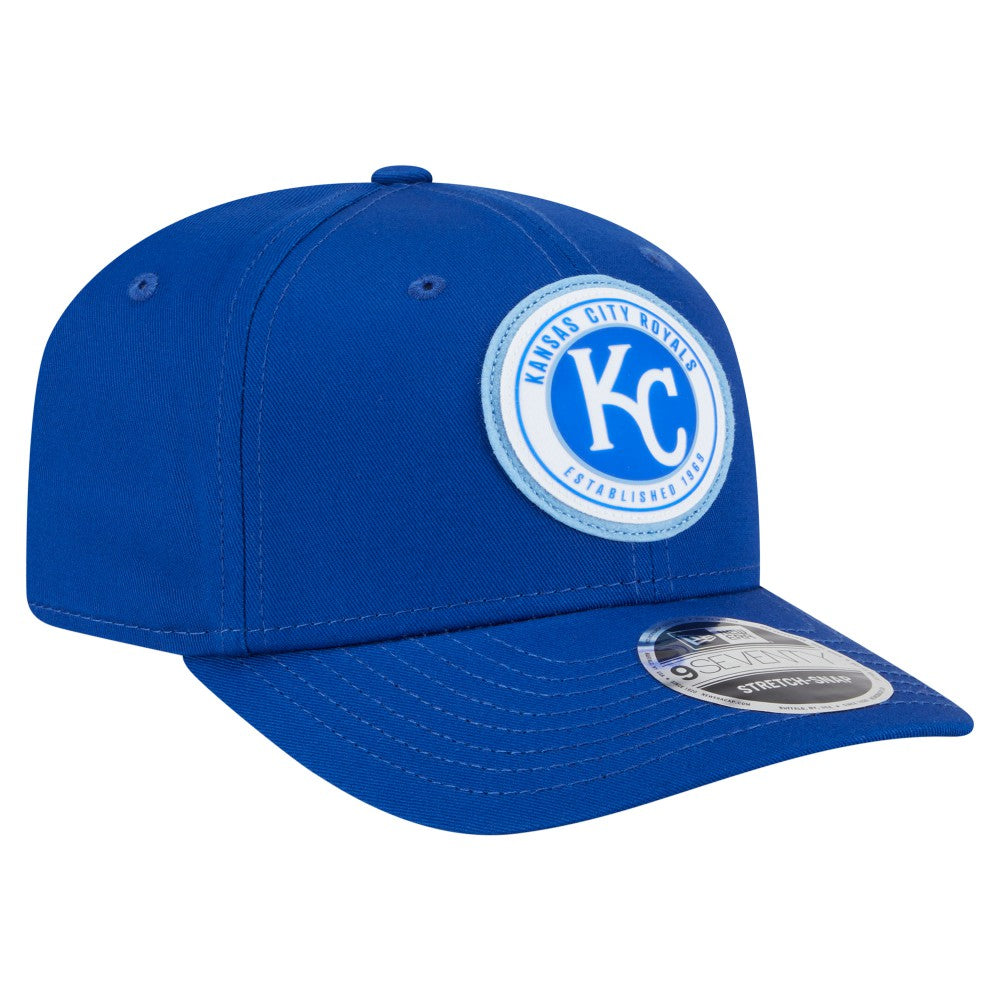 Kansas City Royals New Era Circle Patch 9SEVENTY Stretch-Snap Hat - Royal Hats