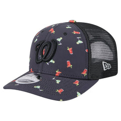Washington Nationals New Era Adventure Drinks Pattern 9SEVENTY Stretch-Snap Hat - Black Hats