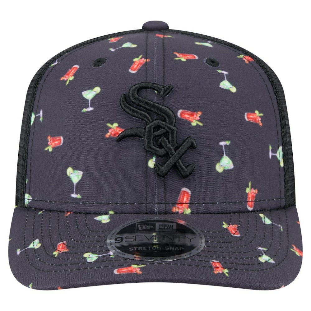 Chicago White Sox New Era Adventure Drinks Pattern 9SEVENTY Stretch-Snap Hat - Navy Hats