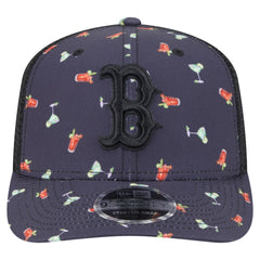 Boston Red Sox New Era Adventure Drinks Pattern 9SEVENTY Stretch-Snap Hat - Black Hats
