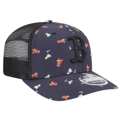 Boston Red Sox New Era Adventure Drinks Pattern 9SEVENTY Stretch-Snap Hat - Black Hats