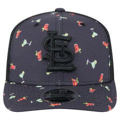 St. Louis Cardinals New Era Adventure Drinks Pattern 9SEVENTY Stretch-Snap Hat - Black Hats