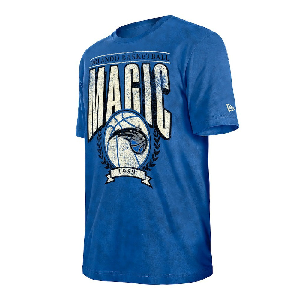 Orlando Magic Throwback Vintage Boxy Mineral Wash T-Shirt Blue - New Era