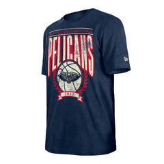 New Orleans Pelicans Throwback Vintage Boxy Mineral Wash T-Shirt Navy - New Era
