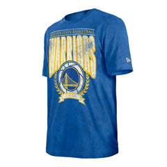 Golden State Warriors Throwback Vintage Boxy Mineral Wash T-Shirt Royal - New Era