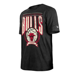 Chicago Bulls Throwback Vintage Boxy Mineral Wash T-Shirt Black - New Era