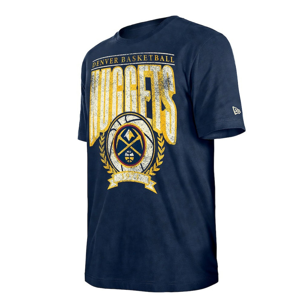 Denver Nuggets Throwback Vintage Boxy Mineral Wash T-Shirt Navy - New Era