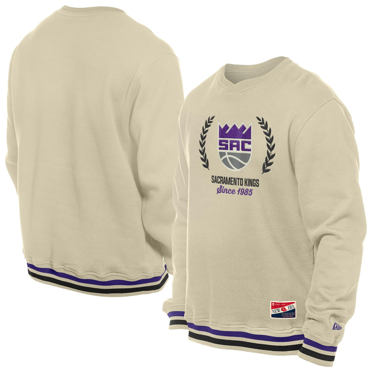 Sacramento Kings Throwback Vintage Pullover Sweatshirt White - New Era