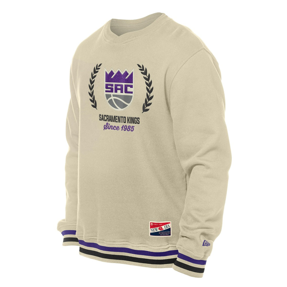 Sacramento Kings Throwback Vintage Pullover Sweatshirt White - New Era
