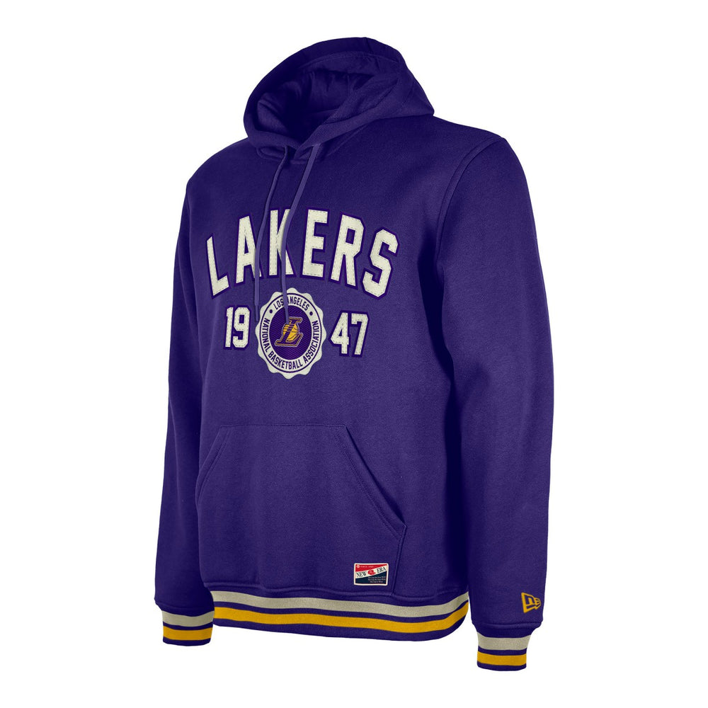 Los Angeles Lakers Throwback Vintage Pullover Hoodie Purple - New Era outlet