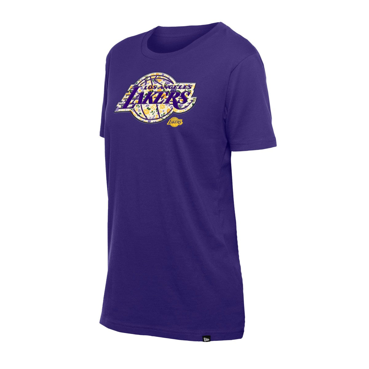 Los Angeles Lakers Women's Glam Game Flower T-Shirt Purple - New Era