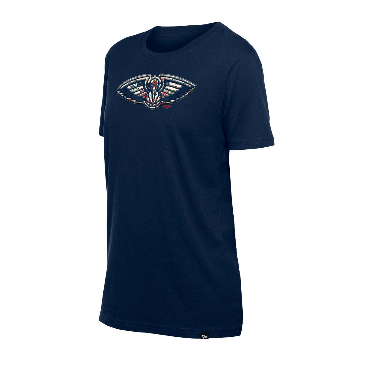 New Orleans Pelicans Women's Glam Game Flower T-Shirt Navy - New Era