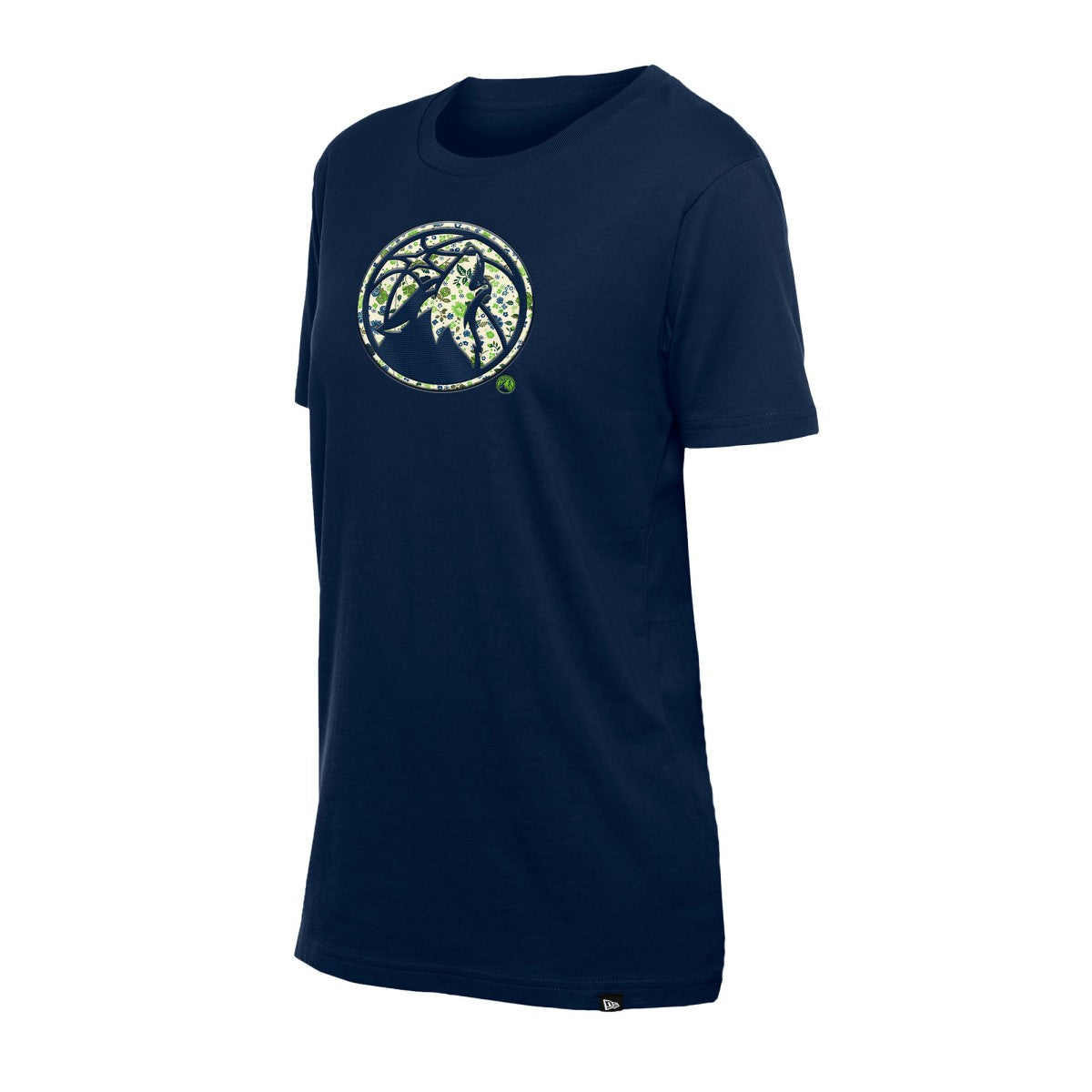 Minnesota Timberwolves Women's Glam Game Flower T-Shirt Navy - New Era