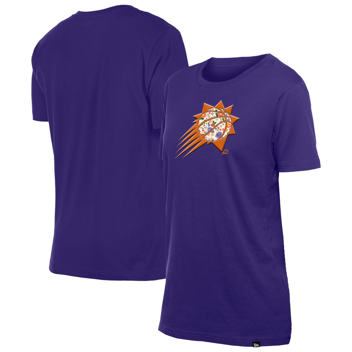 Phoenix Suns Women's Glam Game Flower T-Shirt Purple - New Era