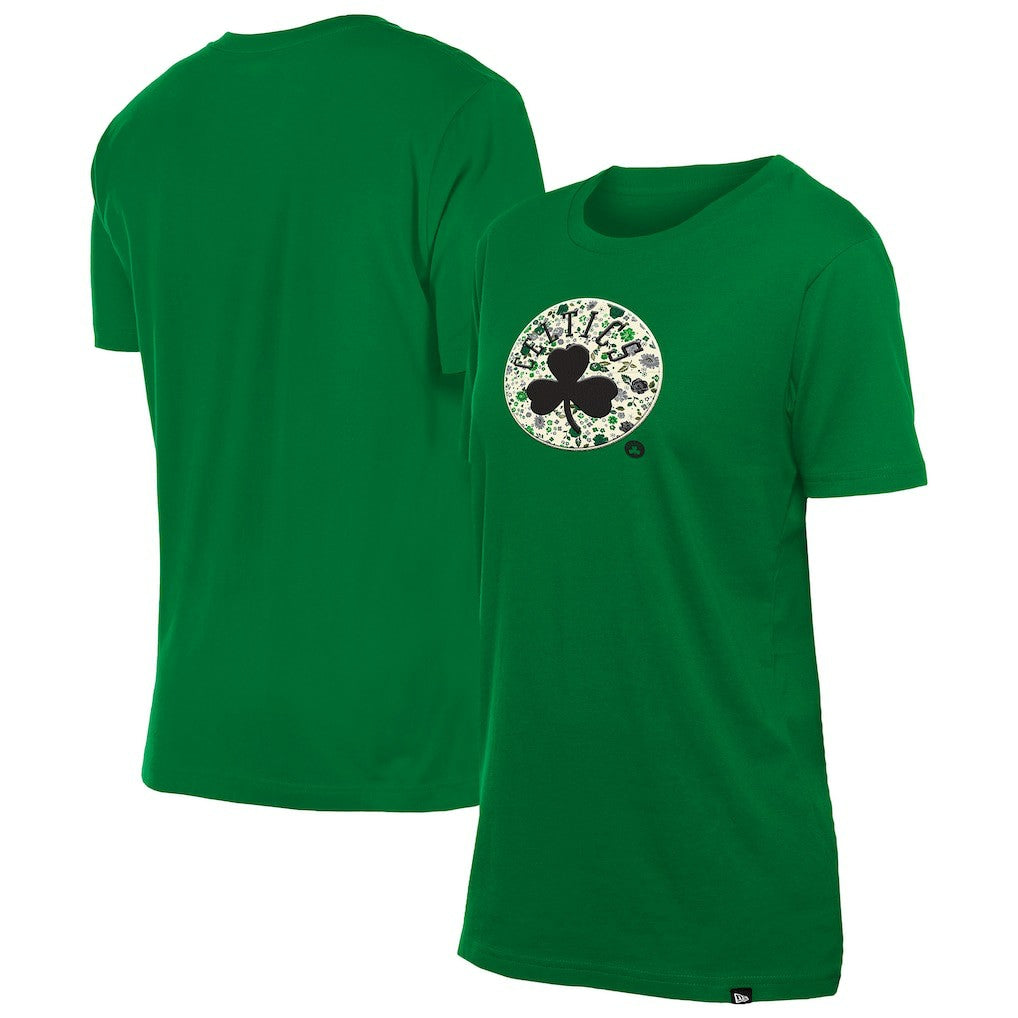 Boston Celtics Women's Glam Game Flower T-Shirt Kelly Green - New Era