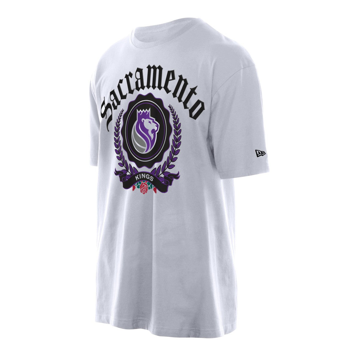 Sacramento Kings Throwback Prep Oversized T-Shirt White - New Era