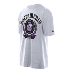 Sacramento Kings Throwback Prep Oversized T-Shirt White - New Era