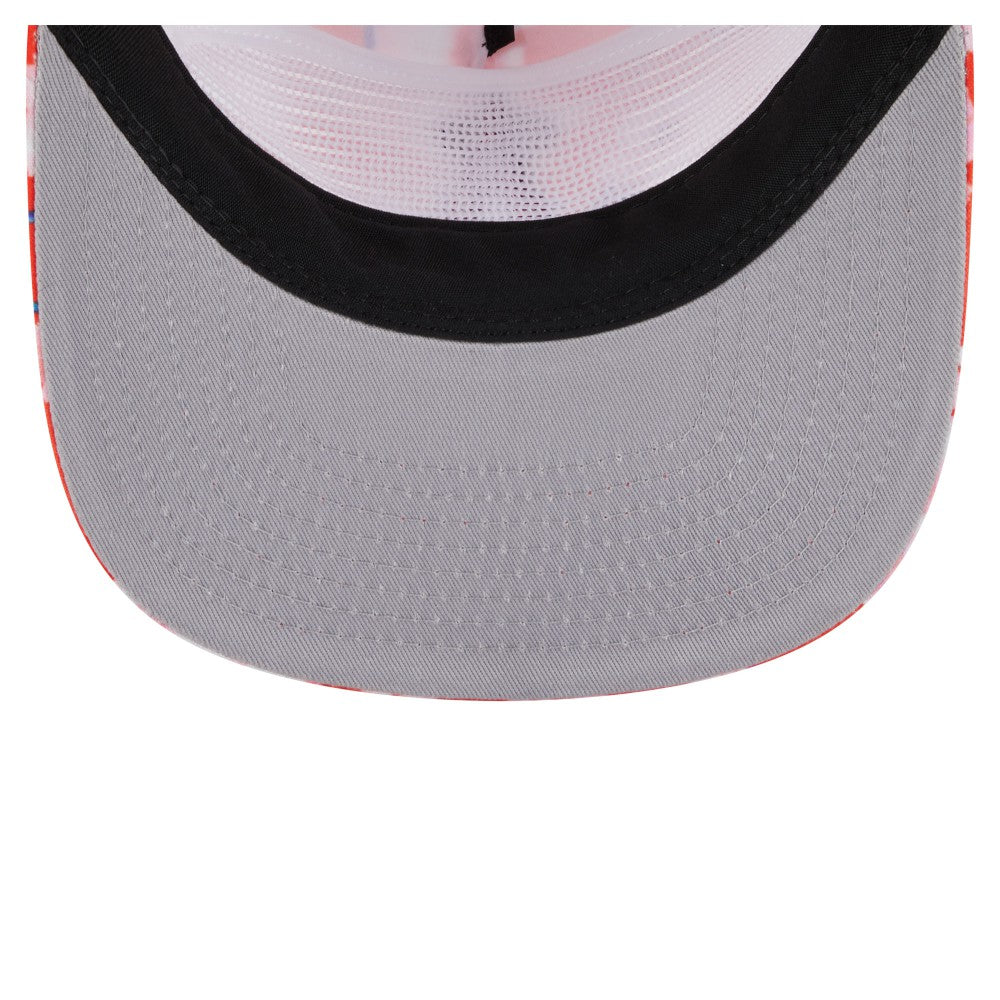 Los Angeles Angels New Era Adventure Pattern Golfer Trucker Snapback Hat - Red Hats