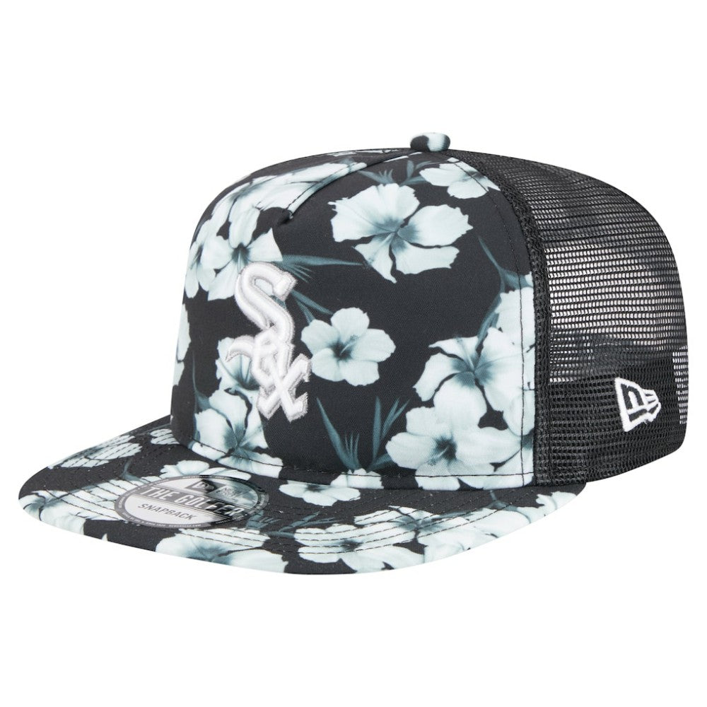Chicago White Sox New Era Adventure Pattern Golfer Trucker Snapback Hat - Black Hats