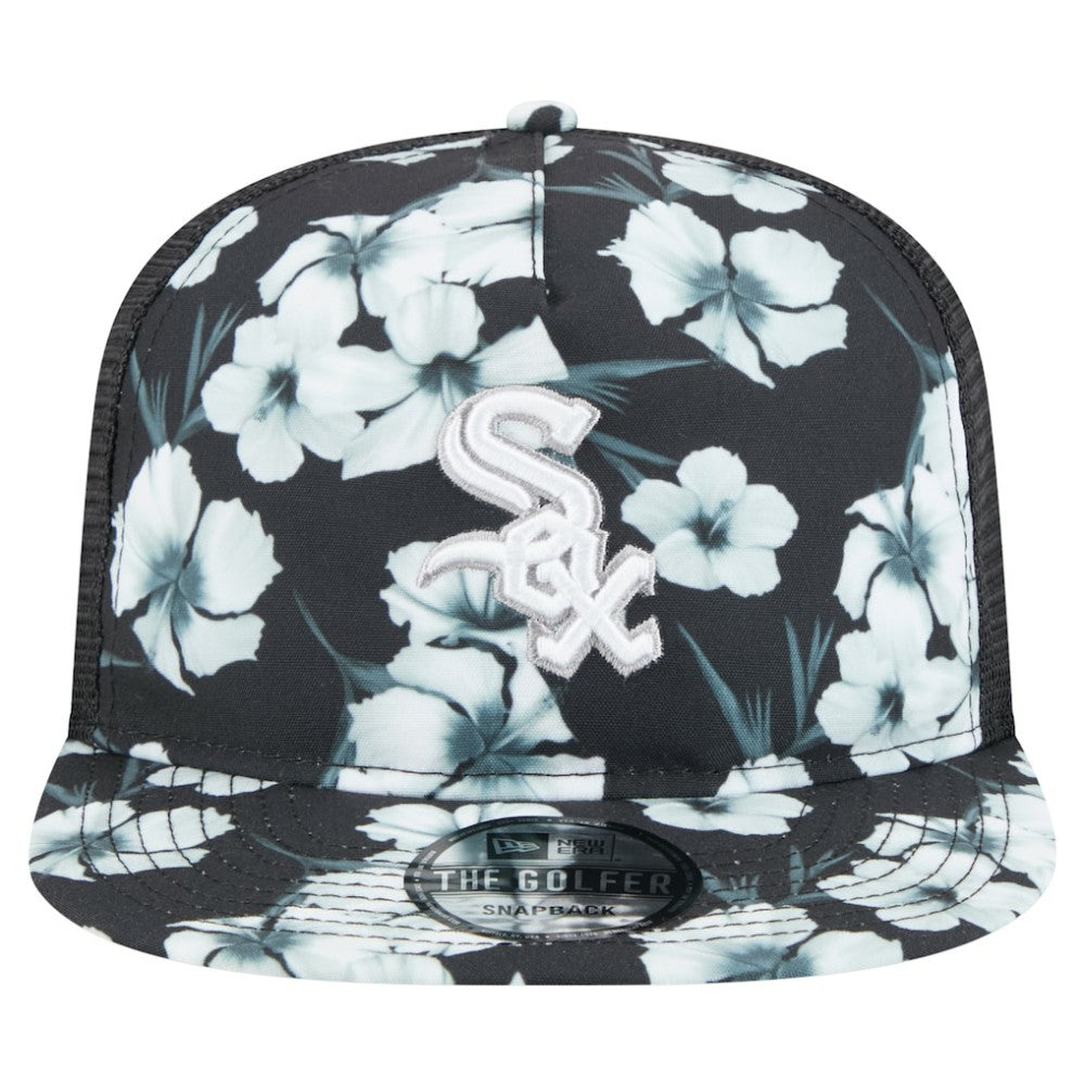 Chicago White Sox New Era Adventure Pattern Golfer Trucker Snapback Hat - Black Hats