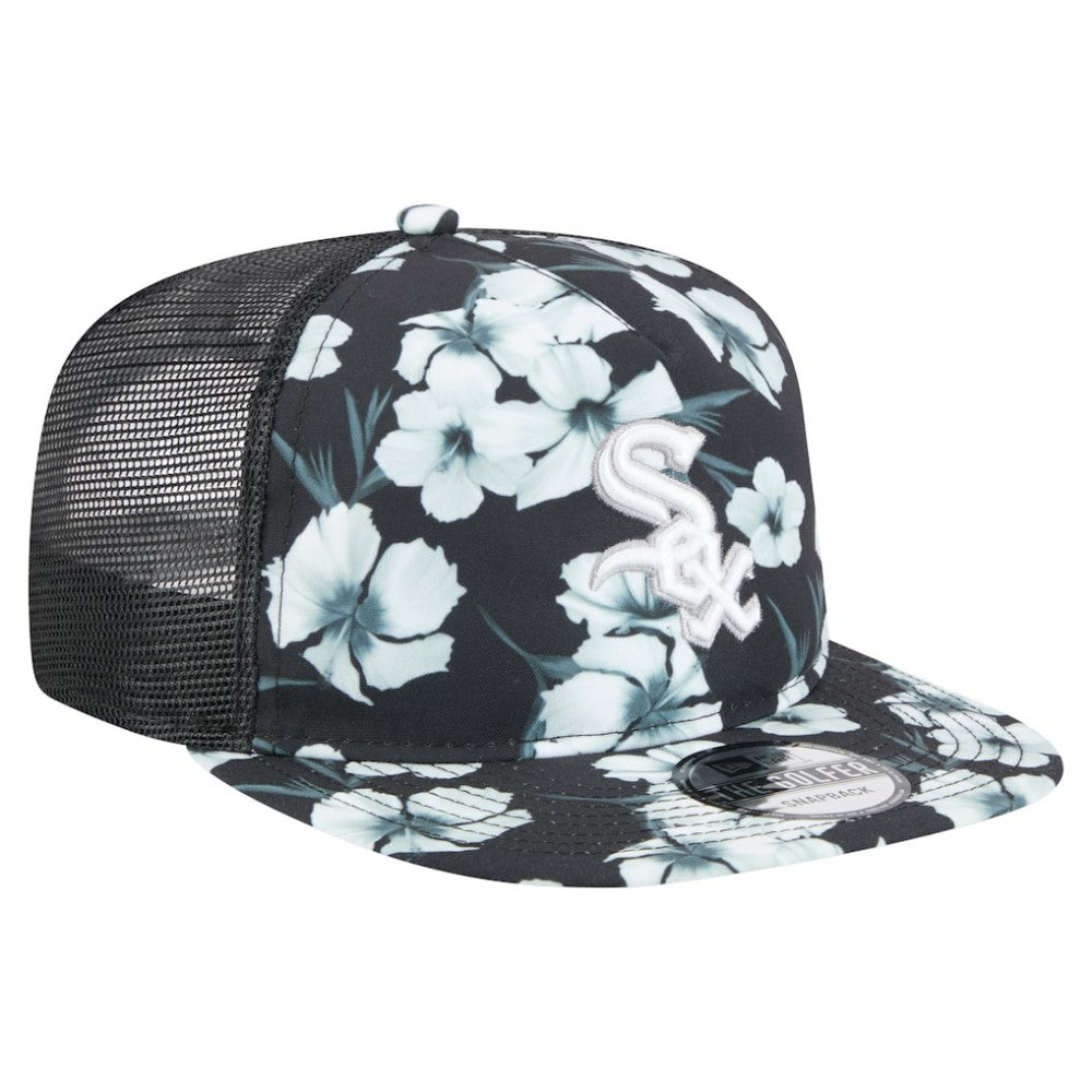 Chicago White Sox New Era Adventure Pattern Golfer Trucker Snapback Hat - Black Hats