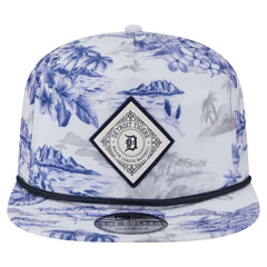 Detroit Tigers New Era Printed Island Golfer Snapback Hat - White Hats