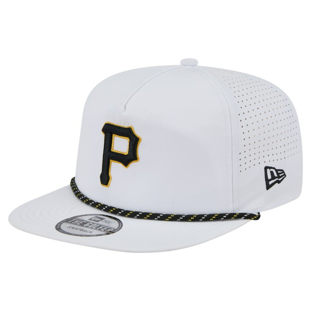Pittsburgh Pirates New Era Perforated Golfer Snapback Hat - White Hats