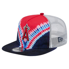 Los Angeles Angels New Era Tie-Dye Golfer Trucker Adjustable Hat Hats