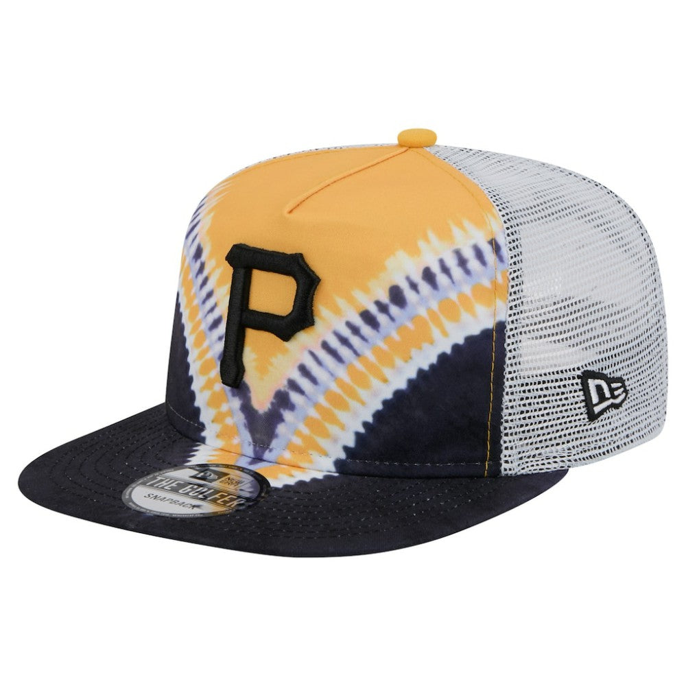 Pittsburgh Pirates New Era Tie-Dye Golfer Trucker Adjustable Hat Hats