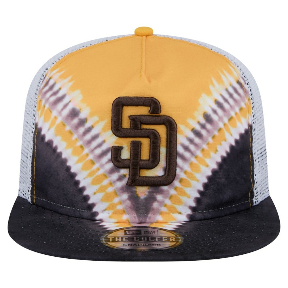 San Diego Padres New Era Tie-Dye Golfer Trucker Adjustable Hat Hats