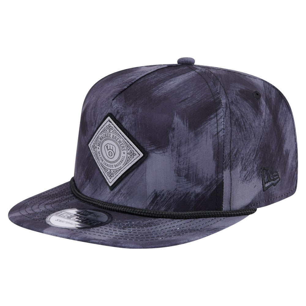 Milwaukee Brewers New Era Printed Golfer Snapback Hat - Navy Hats
