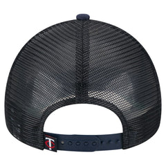 Minnesota Twins New Era Distressed 9FORTY A-Frame Adjustable Trucker Hat - White/Navy Hats